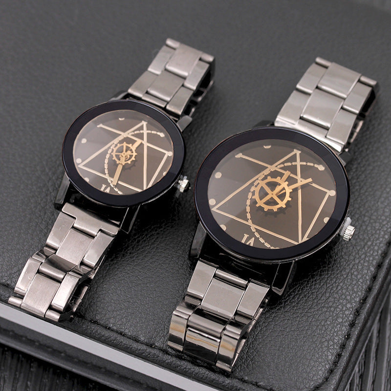 Fashion Gear Compass Watch – Steel Turntable Wristwatch for Men & Women, Perfect Couple Timepiece LONDYN UPBRINGING