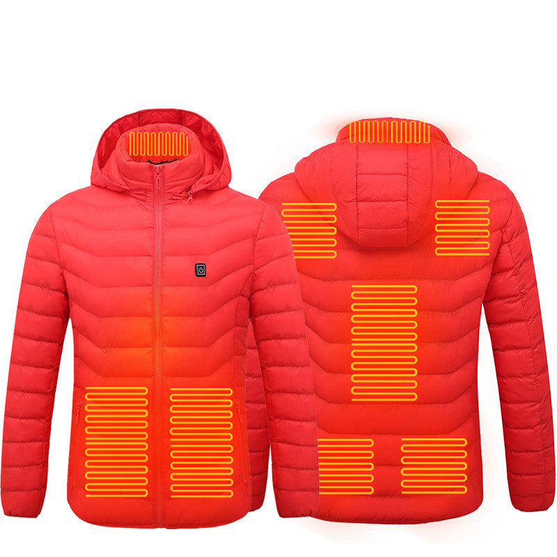 Men’s USB Heated Jacket – Electric Cotton Thermal Coat with Heating Vest for Winter Warmth & Outdoor Comfort LONDYN UPBRINGING
