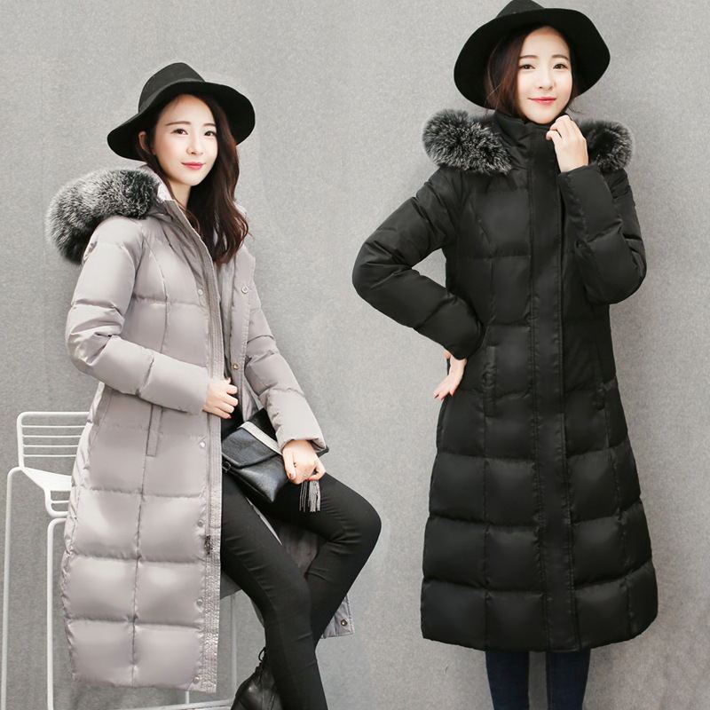 Warm Women's Extra Long Down Parka – Maxi Puffer Coat with Hood for Extreme Winter LONDYN UPBRINGING