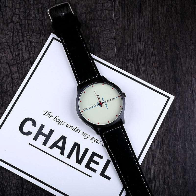 Creative ECG Pattern Watch – Trendy Belt Quartz Watch for Men, Women & Students LONDYN UPBRINGING