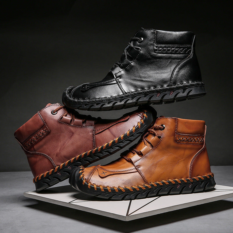 Men’s Leather Casual Shoes – Premium Genuine Leather Sneakers for Everyday Comfort & Style LONDYN UPBRINGING