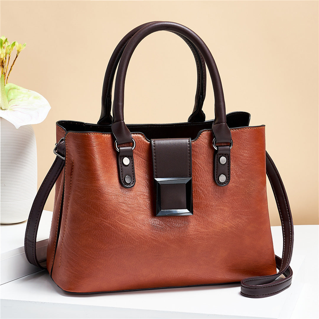 Women’s Shoulder Bag with Big Buckle – Stylish Work, Office & Daily Crossbody Handbag LONDYN UPBRINGING