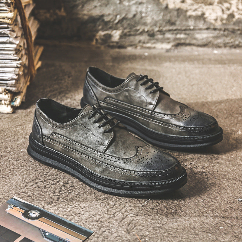 Men’s Business Casual Shoes – Korean Style British Dress Shoes for Trendy Professionals | Modern Office & Streetwear Fashion LONDYN UPBRINGING