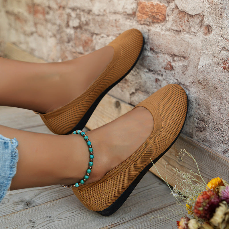 Women's Knit Flats | Casual Slip-On Mesh Shoes LONDYN UPBRINGING