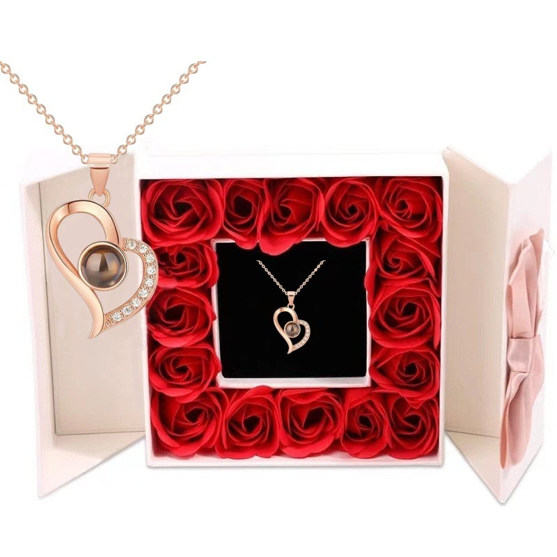 100 Languages "I Love You" Projection Necklace | Romantic Hidden Message Pendant Gift LONDYN UPBRINGING