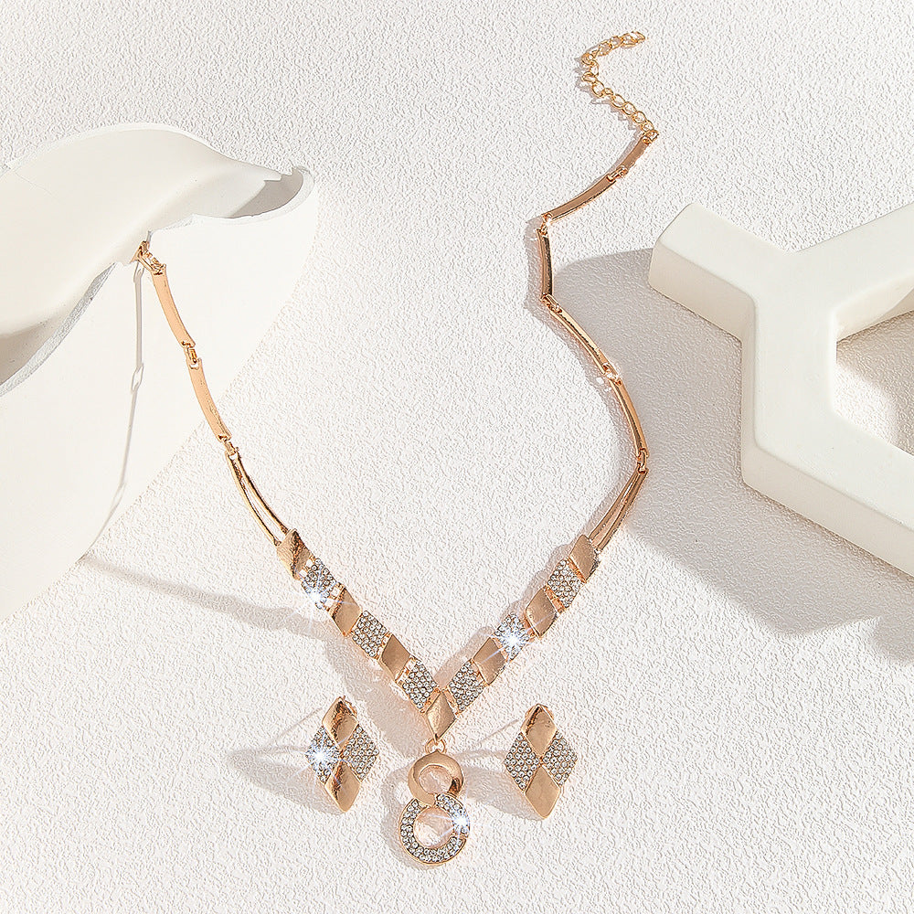 Affordable Zinc Alloy Necklace and Earrings Set | Women's Fashion Jewelry Suite LONDYN UPBRINGING
