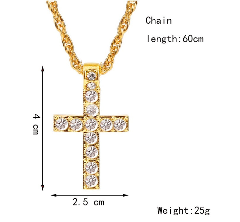 Unisex Cross Chain Necklace | Heavy Rope Chain Punk Jewelry for Men & Women LONDYN UPBRINGING