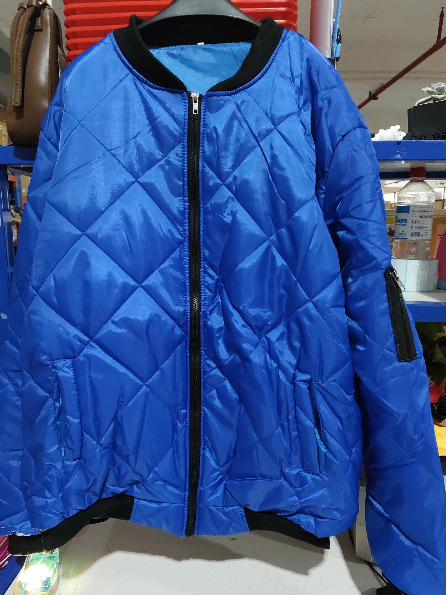 Solid Color Coat Winter Stand Collar Jacket For Men Fashion Rhombus Sewing Design Coat Casual Business Clothing LONDYN UPBRINGING