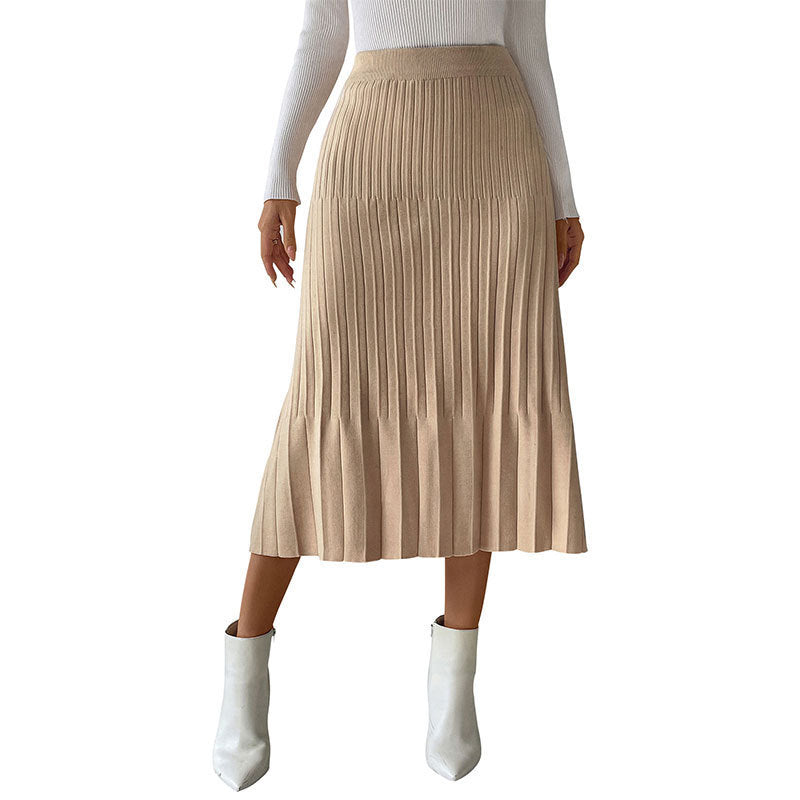Women's Solid Color Slim Fit Pencil Skirt | Versatile All-Match Work/Casual Midi LONDYN UPBRINGING