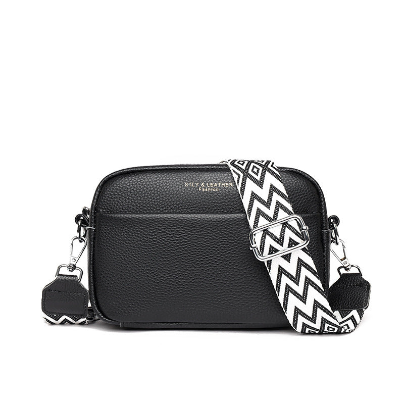 Women’s Fashion Crossbody Shoulder Bag – Cute Small Square Handbag with Rhombus Embroidery & Wide Strap LONDYN UPBRINGING
