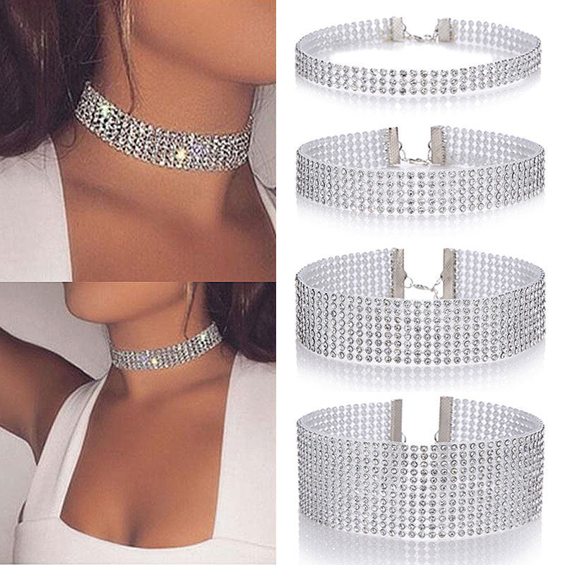 Elegant Rhinestone Choker for Women | Clear Crystal Wedding & Prom Necklace LONDYN UPBRINGING