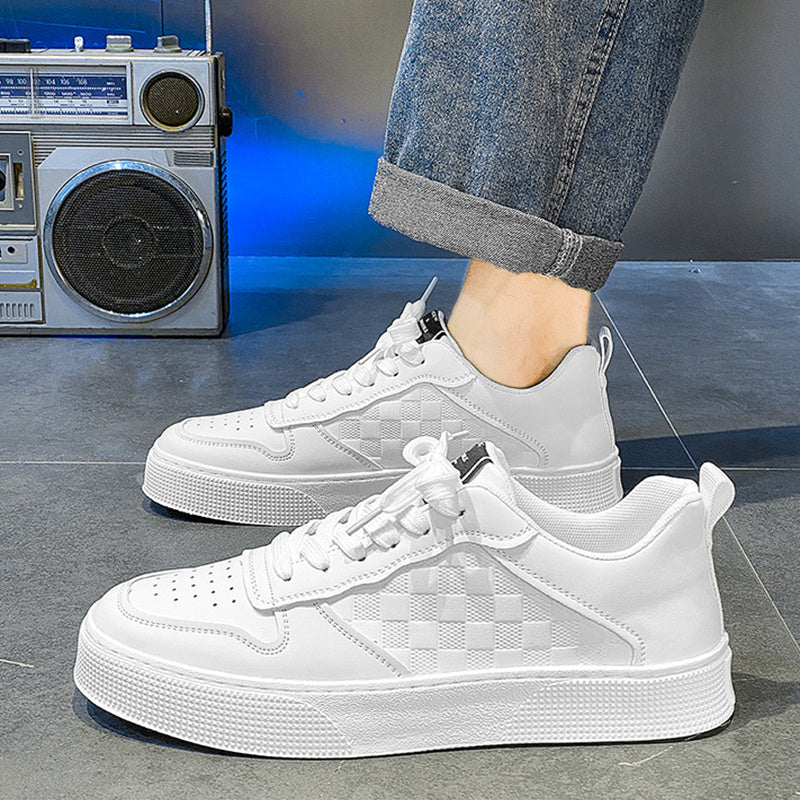Men's Plaid Casual Sneakers | Breathable Lace-up Flats LONDYN UPBRINGING