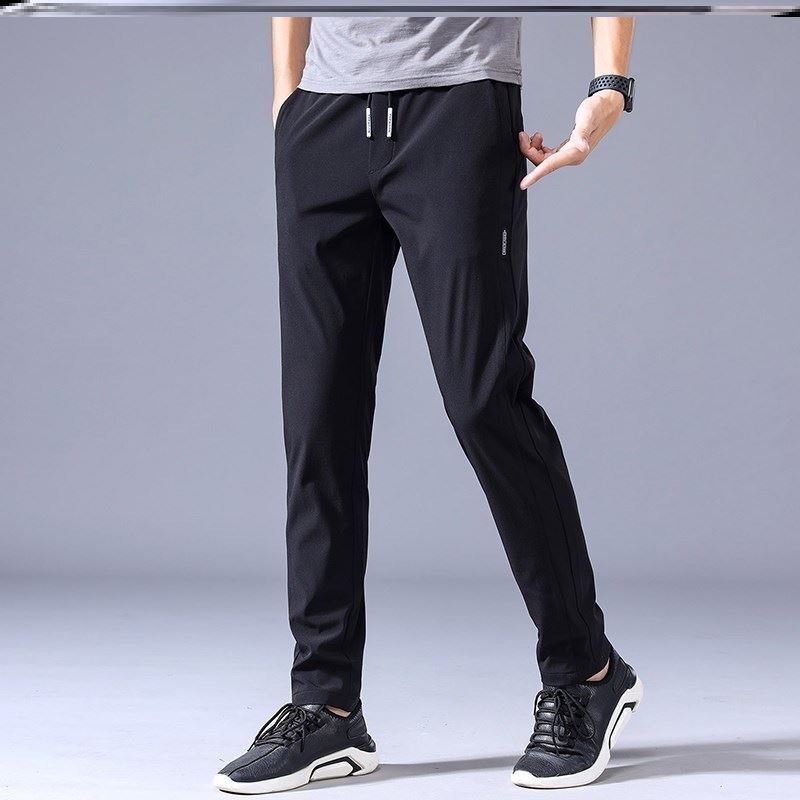 Men’s Korean Style Sweatpants – Thin Loose Straight Drawstring Casual Trousers LONDYN UPBRINGING