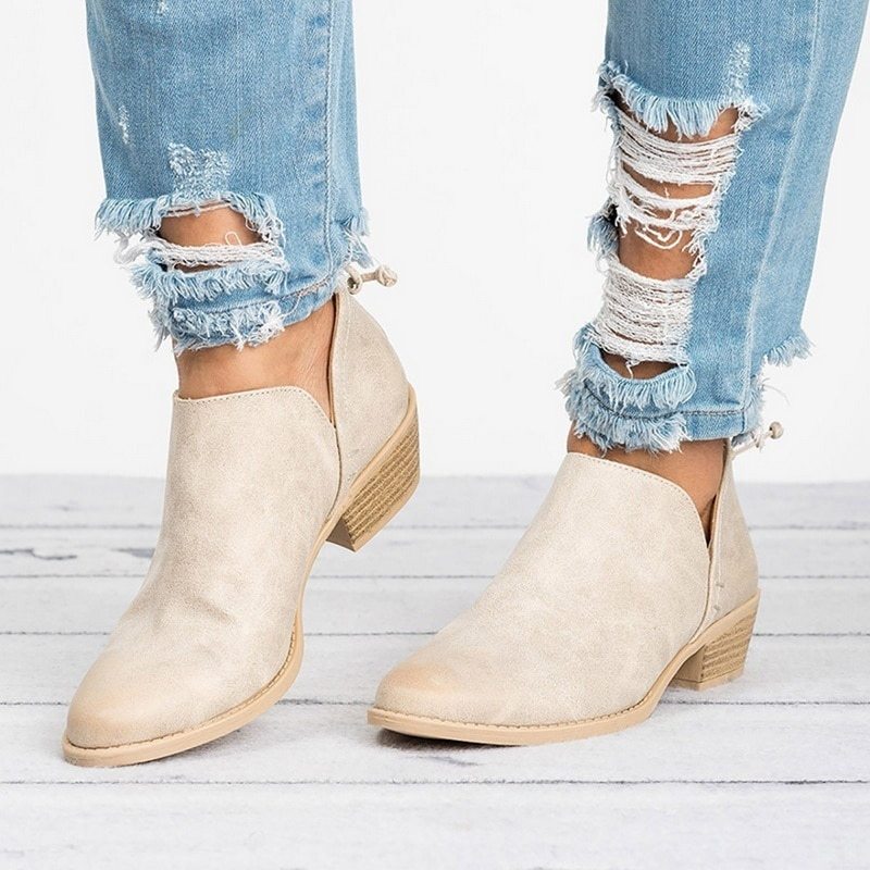Autumn Retro High Heel Ankle Boots for Women LONDYN UPBRINGING