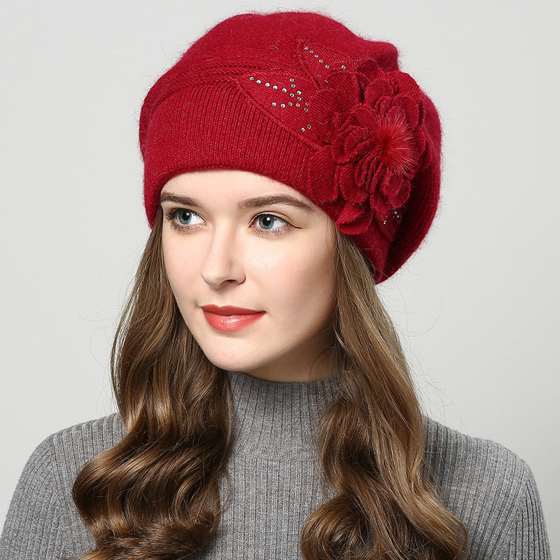 Luxury Rabbit Fur Blend Knitted Beanie for Women | Warm Winter Wool Hat LONDYN UPBRINGING