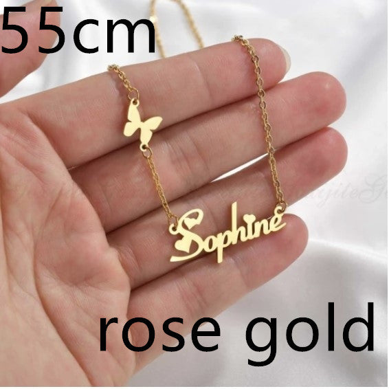 Custom Name Necklace | Personalized Alloy Metal Pendant with Fascinating Font LONDYN UPBRINGING