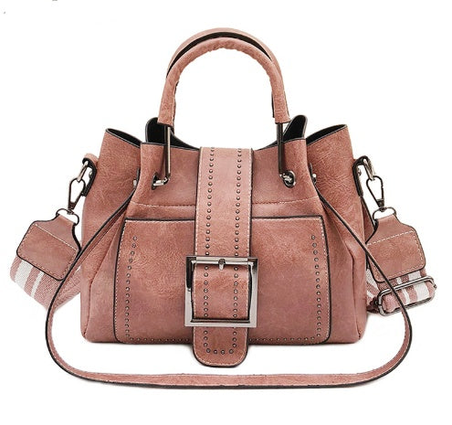 Double Leather Bucket Handbag for Women – Stylish Shoulder Tote Purse LONDYN UPBRINGING