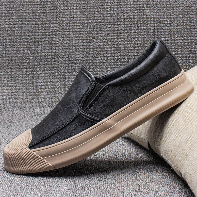 Men’s Casual Leather Rubber Shoes – Comfortable Everyday Slip-Resistant Footwear for Work & Leisure LONDYN UPBRINGING