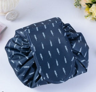 Animal Print Drawstring Cosmetic Bag – Large Capacity Lazy Makeup Storage Organizer for Travel LONDYN UPBRINGING