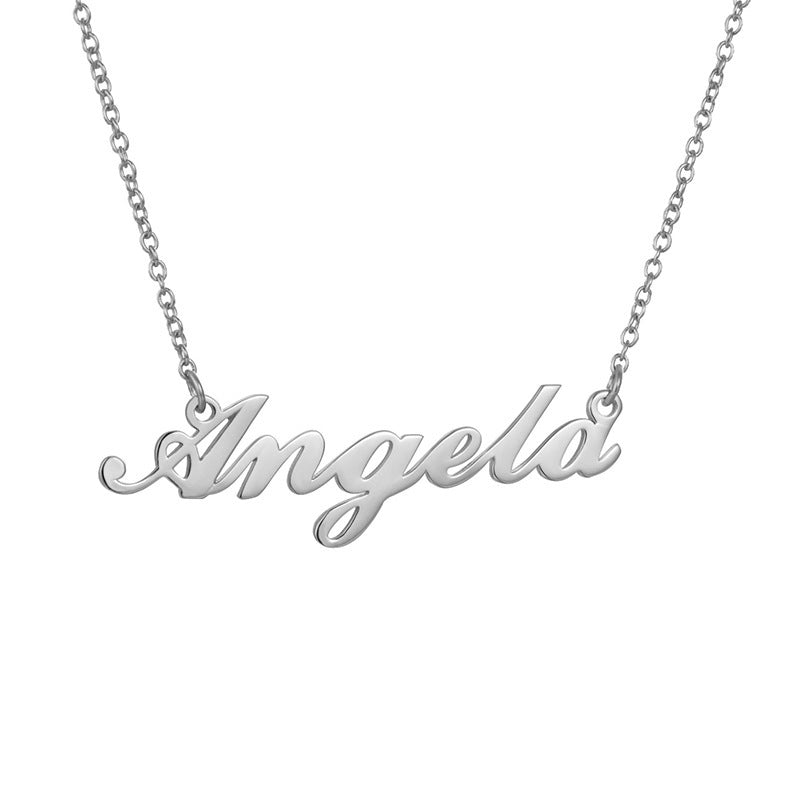 Custom Name Necklace | Personalized Alloy Metal Pendant with Fascinating Font LONDYN UPBRINGING