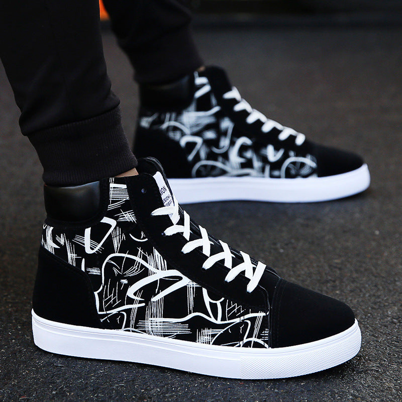 Men’s Spring High-Top Shoes – Korean Edition Fashion Sneakers for Trendy Street Style LONDYN UPBRINGING