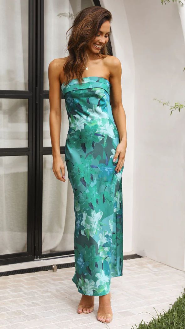 Floral Print Tube Top Maxi Dress for Women | Sexy Backless Summer Evening Party LONDYN UPBRINGING
