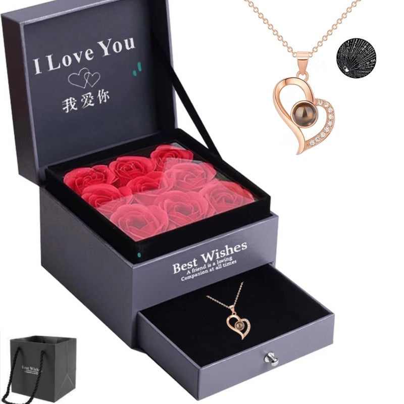 100 Languages "I Love You" Projection Necklace | Romantic Hidden Message Pendant Gift LONDYN UPBRINGING