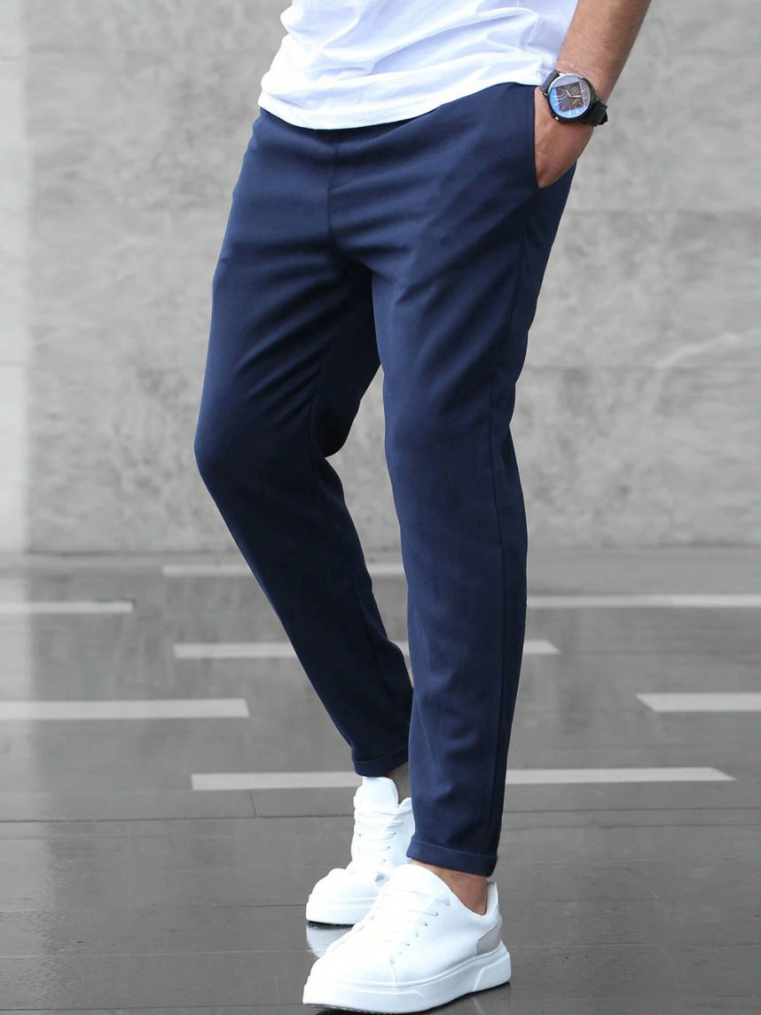 Men’s Slim Fit Casual Pants – Fashion Drawstring Trousers with Pockets LONDYN UPBRINGING