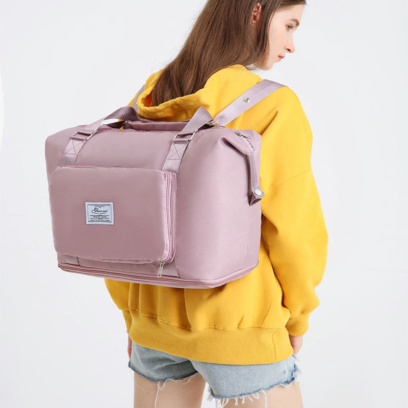 Folding Travel Bag for Women – Lightweight Weekender, Gym, and Overnight Shoulder Handbag Backpack LONDYN UPBRINGING