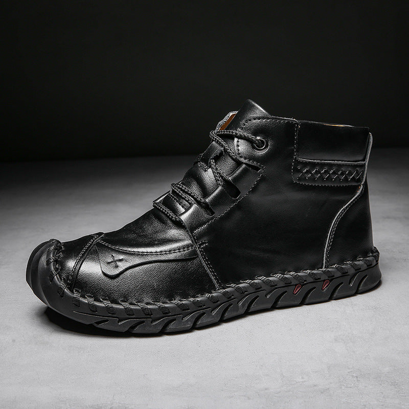 Men’s Leather Casual Shoes – Premium Genuine Leather Sneakers for Everyday Comfort & Style LONDYN UPBRINGING