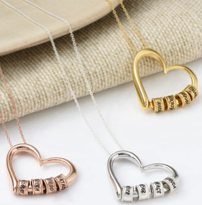Personalized Heart Name Necklace | Custom Gold/Silver Jewelry Gift for Mom LONDYN UPBRINGING