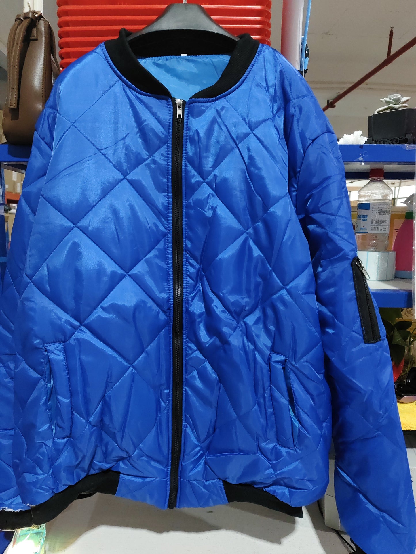 Solid Color Coat Winter Stand Collar Jacket For Men Fashion Rhombus Sewing Design Coat Casual Business Clothing LONDYN UPBRINGING
