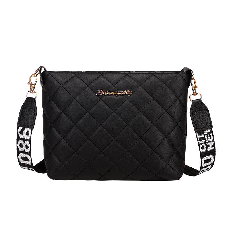 Quilted Embroidery Messenger Bag with Chain Strap | Women's Crossbody Purse LONDYN UPBRINGING
