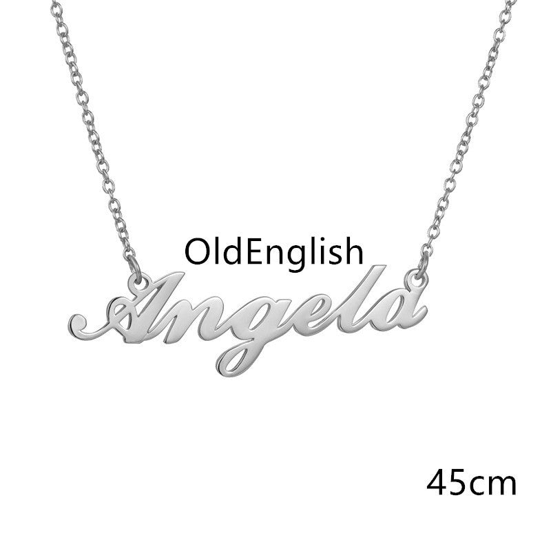 Custom Name Necklace | Personalized Alloy Metal Pendant with Fascinating Font LONDYN UPBRINGING