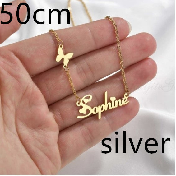 Custom Name Necklace | Personalized Alloy Metal Pendant with Fascinating Font LONDYN UPBRINGING
