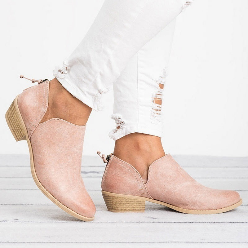 Autumn Retro High Heel Ankle Boots for Women LONDYN UPBRINGING