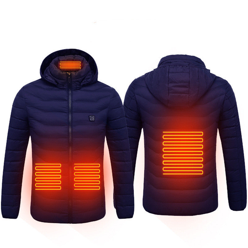 Men’s USB Heated Jacket – Electric Cotton Thermal Coat with Heating Vest for Winter Warmth & Outdoor Comfort LONDYN UPBRINGING