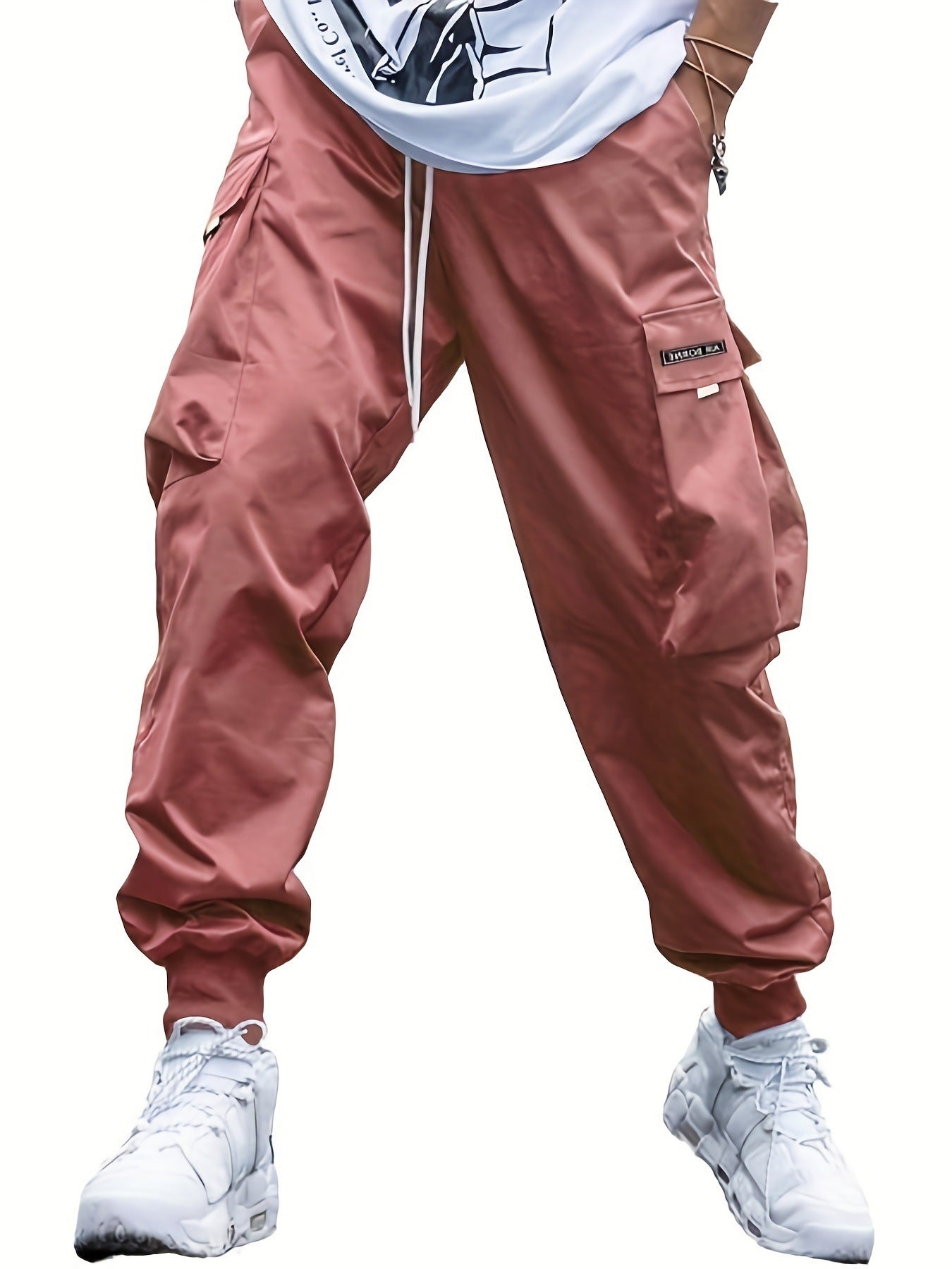 Men’s Multi-Pocket Cargo Pants – Casual Hip-Hop Drawstring Trousers for Outdoor & Streetwear Style LONDYN UPBRINGING