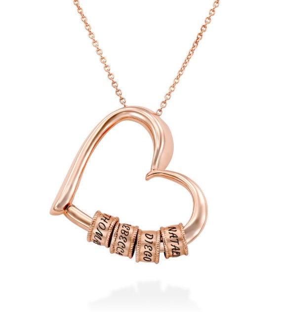 Personalized Heart Name Necklace | Custom Gold/Silver Jewelry Gift for Mom LONDYN UPBRINGING