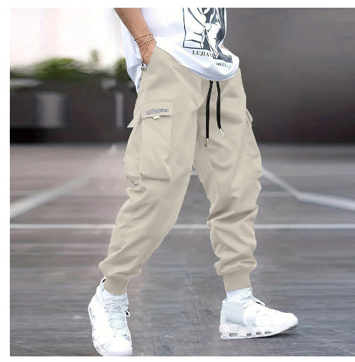 Men’s Multi-Pocket Cargo Pants – Casual Hip-Hop Drawstring Trousers for Outdoor & Streetwear Style LONDYN UPBRINGING