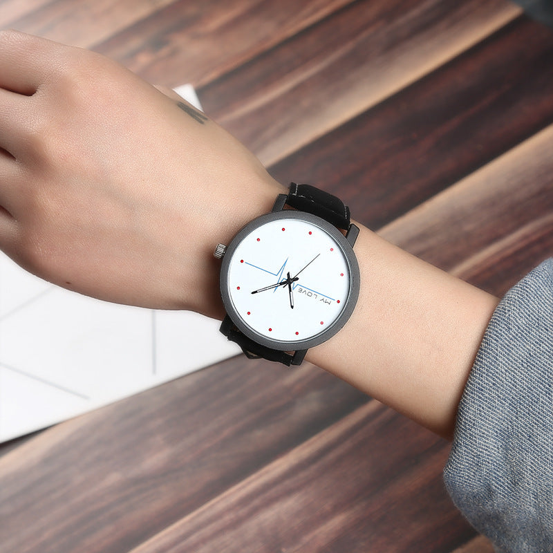 Creative ECG Pattern Watch – Trendy Belt Quartz Watch for Men, Women & Students LONDYN UPBRINGING