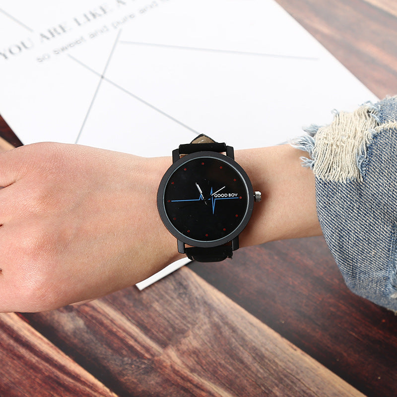 Creative ECG Pattern Watch – Trendy Belt Quartz Watch for Men, Women & Students LONDYN UPBRINGING