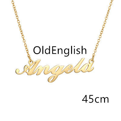 Custom Name Necklace | Personalized Alloy Metal Pendant with Fascinating Font LONDYN UPBRINGING