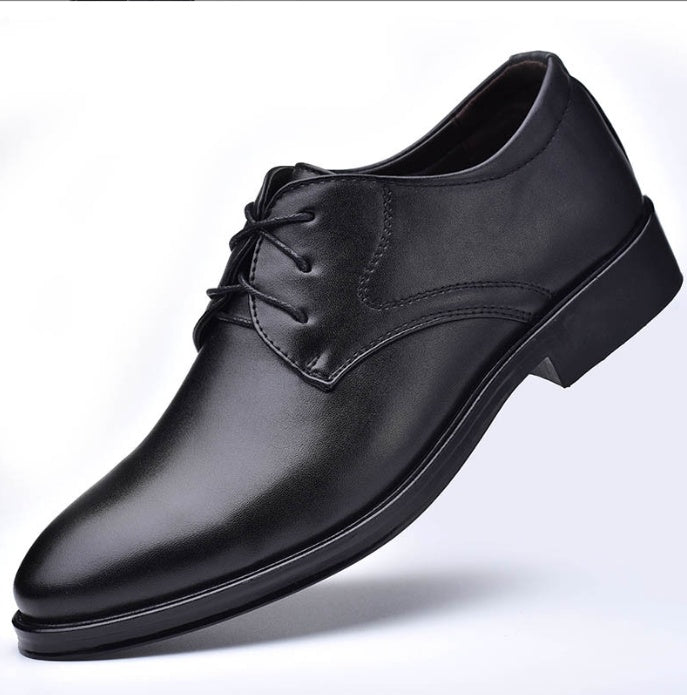 Men’s Black Pointed Toe Lace-Up Shoes – Casual Fashion Dress Footwear LONDYN UPBRINGING