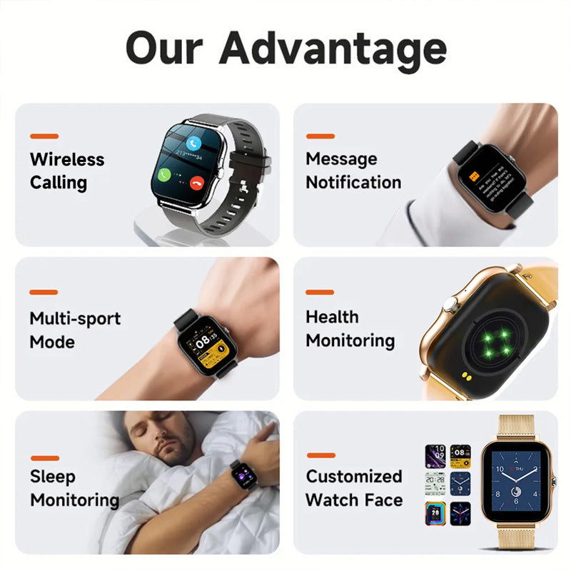 1.44-Inch Full Touch Smart Watch – Bluetooth Calling Smartwatch for Men & Women LONDYN UPBRINGING
