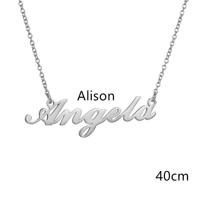Custom Name Necklace | Personalized Alloy Metal Pendant with Fascinating Font LONDYN UPBRINGING