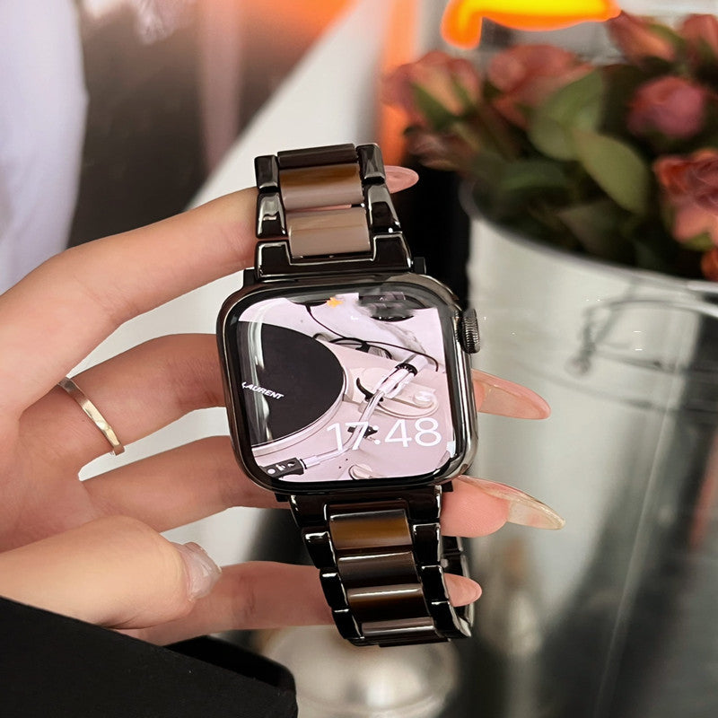 Textured Metal & Resin Strap – Stylish Replacement Band for iWatch, Men & Women LONDYN UPBRINGING