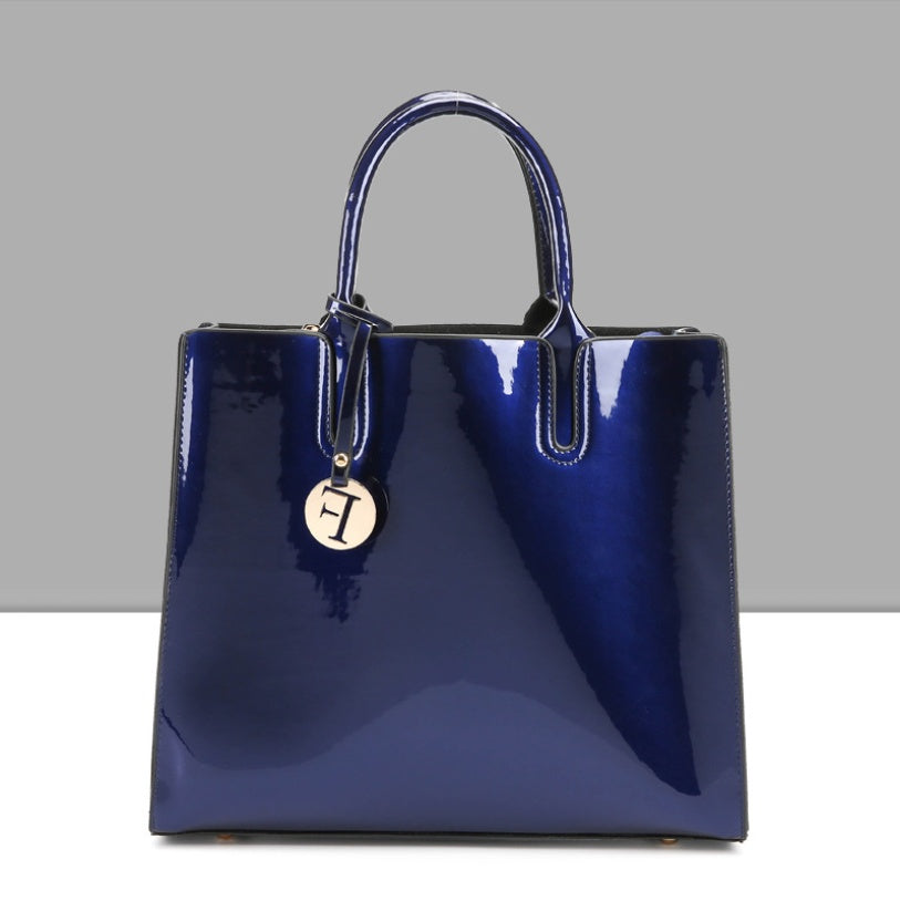 3-Piece Shiny Leather Handbag Set for Women – Stylish Tote, Shoulder & Crossbody Bags LONDYN UPBRINGING