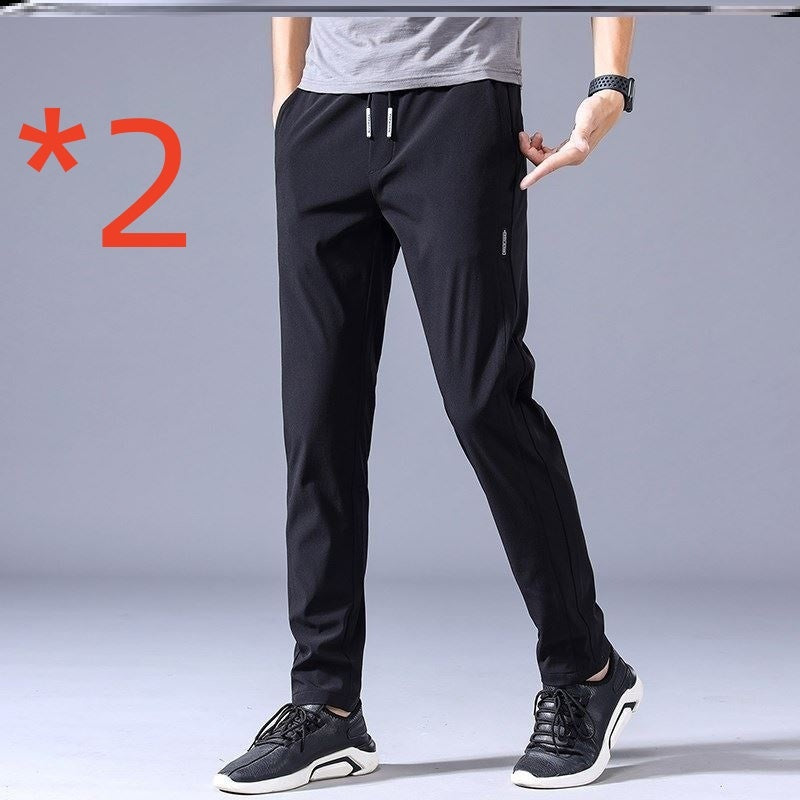 Men’s Korean Style Sweatpants – Thin Loose Straight Drawstring Casual Trousers LONDYN UPBRINGING
