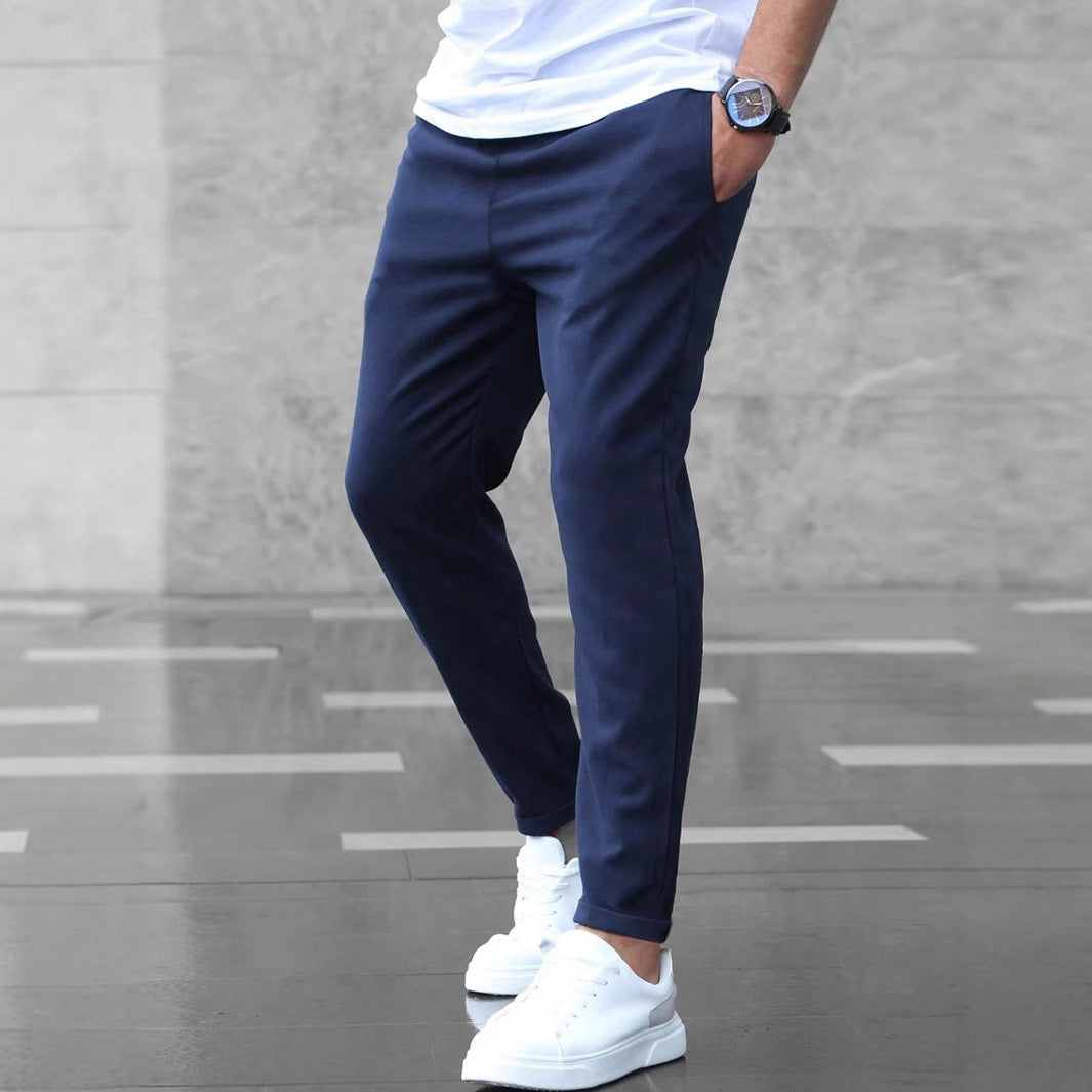 Men’s Slim Fit Casual Pants – Fashion Drawstring Trousers with Pockets LONDYN UPBRINGING